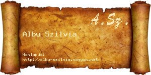 Albu Szilvia névjegykártya